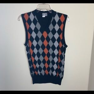 Men’s J Lindeberg V-Neck Argyle Sweater Vest